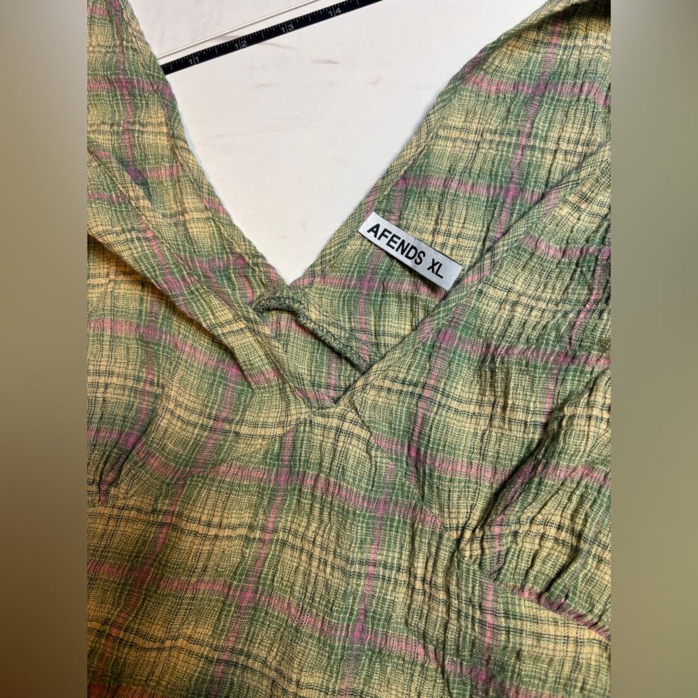 Afends Green check- POSITION TULLY
SEERSUCKER MAXI DRESS NWOT - Picture 13 of 15